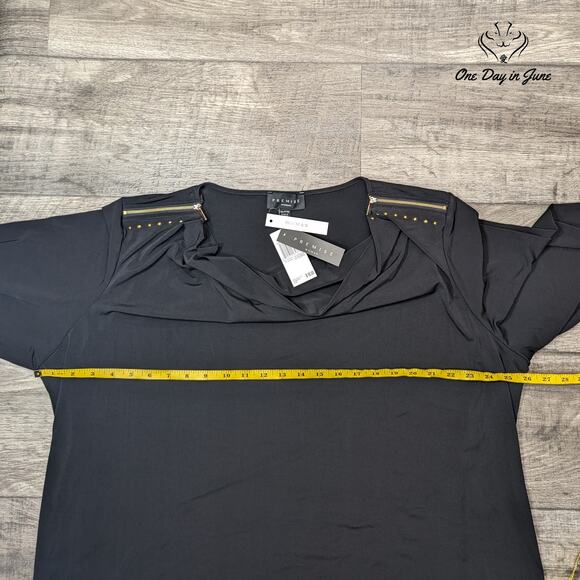 Premise Long Sleeve Zipper Shoulder Blouse Size 3X - Picture 3 of 5